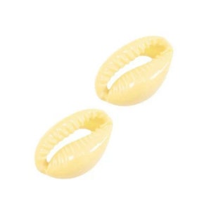 2 Perles cauris 17 x 12 mm couleur naturelle