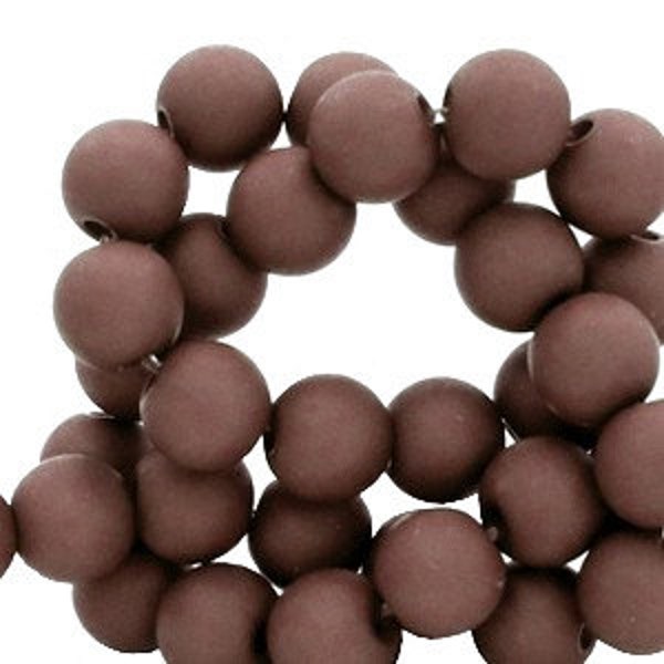 50 Perles acryliques 8 mm perle création bijoux perle marron