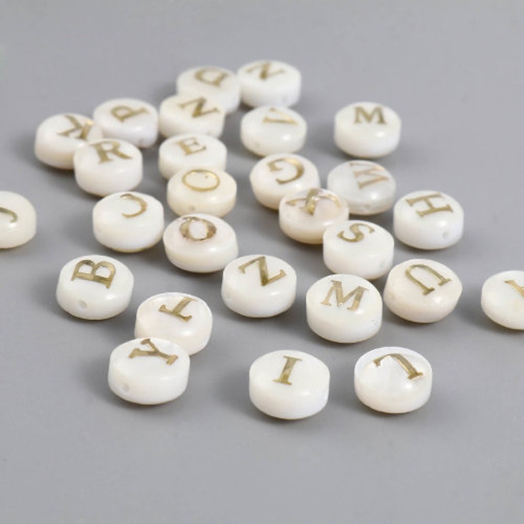 Perles Alphabet, Lettre Or Pour Création De Bijoux