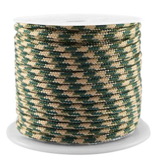 Cordon en polyester 2mm cordon pour bijoux cordelette beige vert longueur 1 mètre