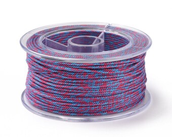 Cordón en algodón multicolor tressé 1,5 mm cordón para bisutería en algodón cordón scrapbooking largo 1 mètre