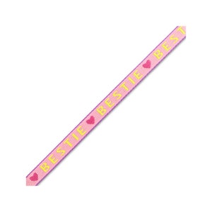 1 metro ruban à message tissé bestie ruban pour bracciale 10 mm largeur ruban texte bestie
