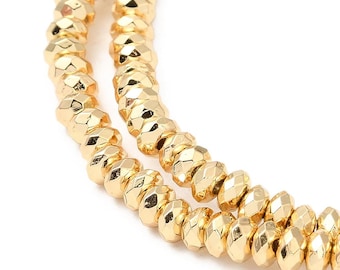 140 Perles rondelles Ematite non magnetica 4 mm
