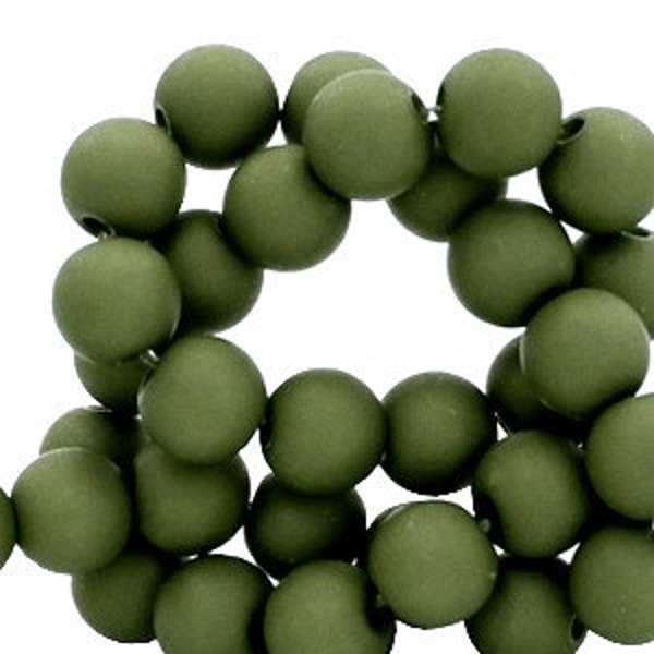 50 Perles acryliques 8 mm perle création bijoux perle vert sombre