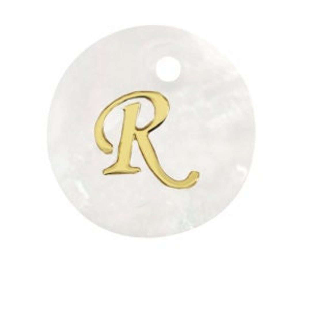 Pendentif Lettre R En Or 18 Carats - Poids 1,55 Grammes - Neuf Avec étiquettes