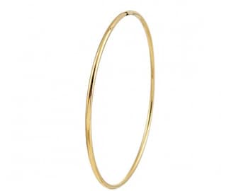 Bracelet jonc doré 2mm en acier inoxydable bracelet en acier doré 60 mm