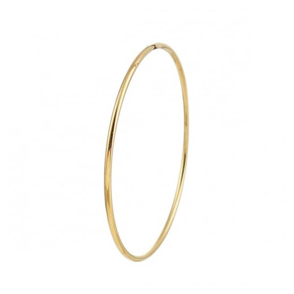 Bracelet jonc doré 2mm en acier inoxydable bracelet en acier doré 60 mm