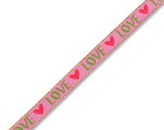 1 métré ruban à message tissé Love ruban pour bracelet 10 mm largeur ruban texte Love