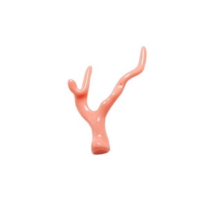 Pendentif corail 46 mm en acrylique breloque branche de corail rose