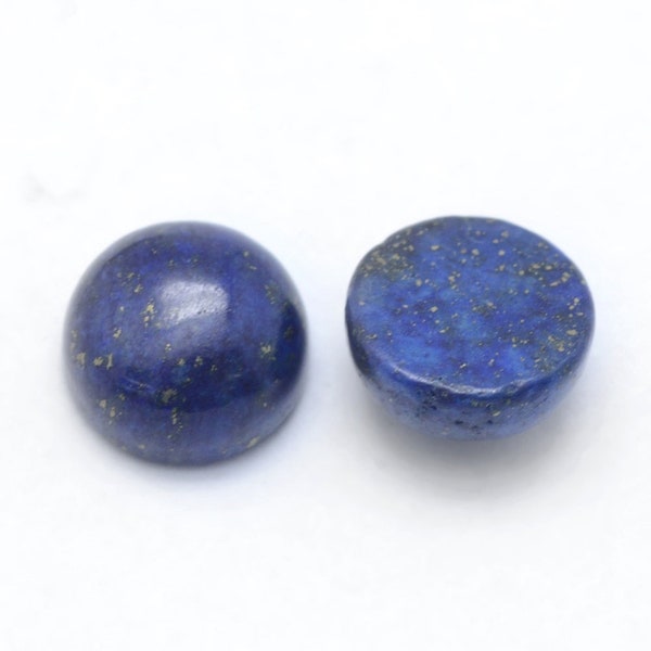 Cabochon rond Lapis Lazuli naturelle 8mm cabochon dôme vendu à l'unité