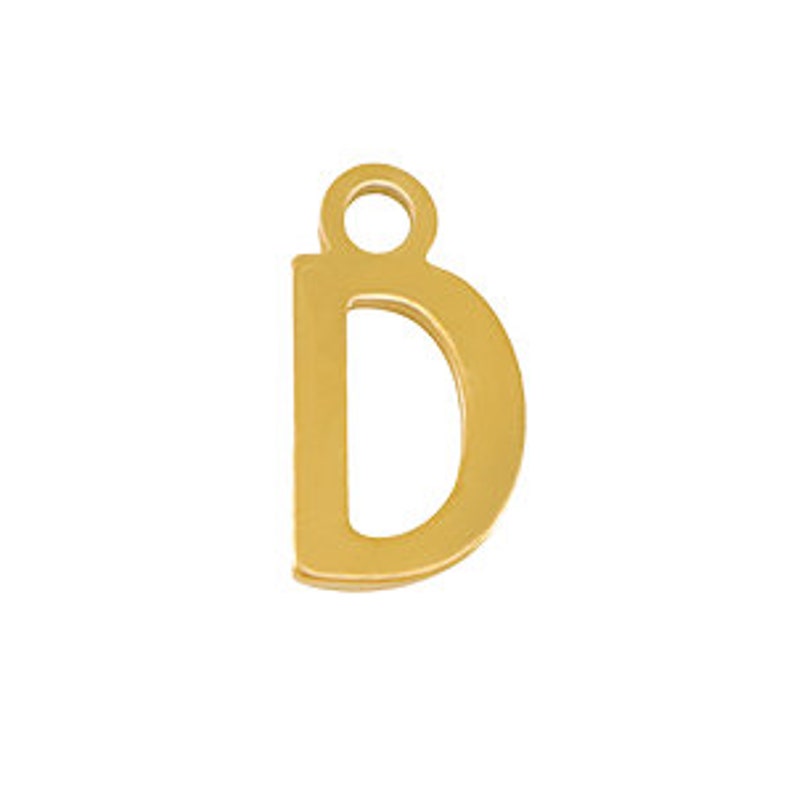 Pendentif lettre initiale alphabet en acier inox image 4