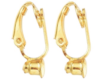 Convertisseur boucles d'oreilles à clipser en laiton pour oreilles non percées