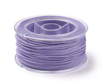 Cordon en coton lilas tressé 1,5 mm cordon pour bijoux en coton cordon scrapbooking longueur 1 mètre