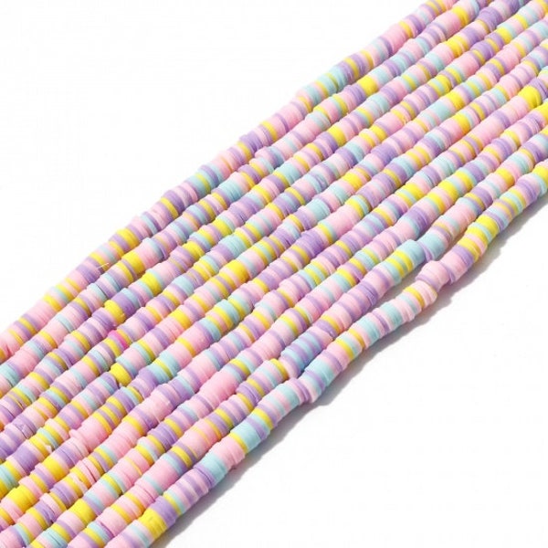 Perles Heishi multicolore 300 perles rondelles pâte polymère 6mm multicolore perles pour la Fabrication de Bijoux