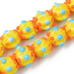 ペルル ロンド アン ヴェール 14 mm ペルル オー シャリュモー ペルル ジョーヌ - Vendu à l'unité