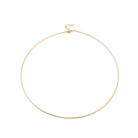 Collier rigide fil en acier inoxydable doré diamètre 127 mm Collier torque