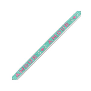 1 metro ruban à message tissé amour ruban pour braccialetto 10 mm largeur ruban texte amour