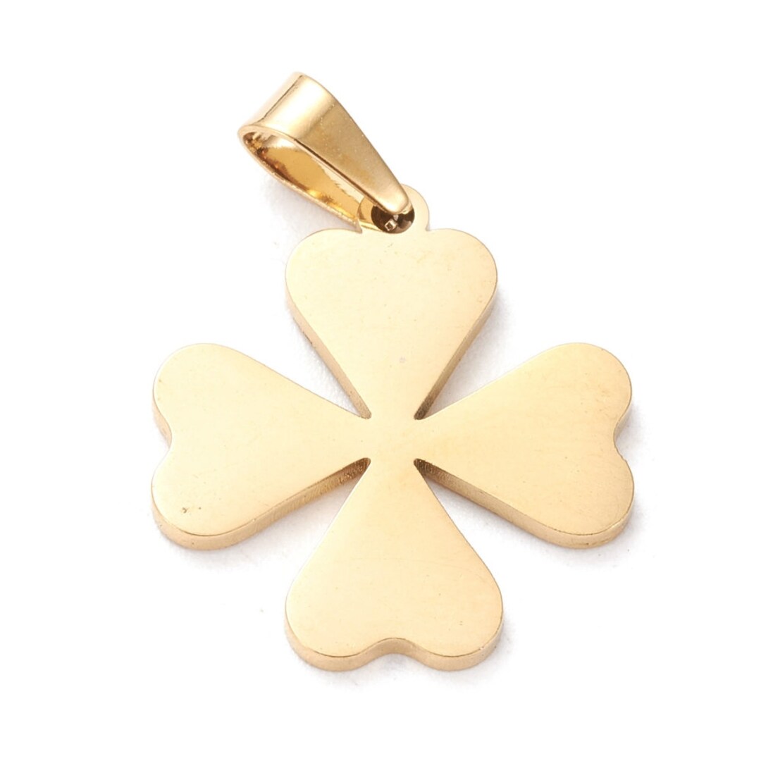 Collier Ciré Noir – Pendentif Trèfle 19x16 Mm – Neuf Sans Emballage