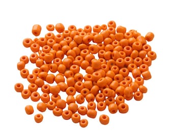 Große Steinperlen Glas orange Neonperlen Steingarten 4 mm Lot von 10g