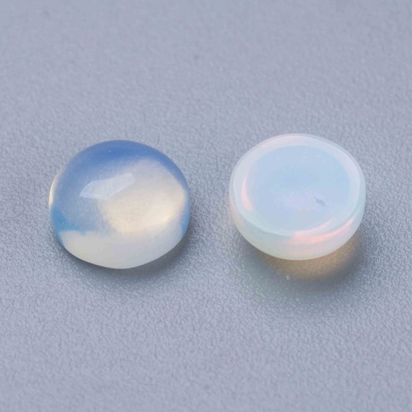 Cabujón redondo Opalite natural 8mm cabujón en Opalite vendido a la unidad