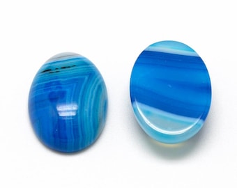 Cabochon oval Agate naturelle 18 mm cabochon en Agate vendu à l'unité