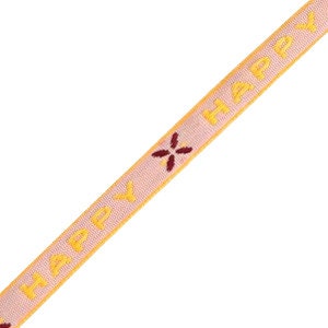 1 métré ruban à message tissé Happy ruban pour pulsera 10 mm más grande ruban texte happy