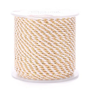 Cordon en coton tressé fil doré 1,5 mm-2 mm cordon multicolore pour cordon bijoux en coton pour scrapbooking longueur 1 mètre image 2