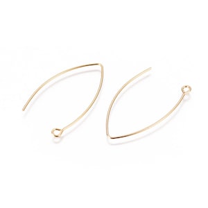 10 bolas de ouro em aço inoxidável doré 25,5 mm crochê dormeuses doré