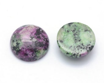 Cabochon rond Zoisite naturel 12mm cabochon Zoisite vendu à l'unité