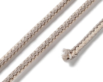 Cordon en polyester 2.5mm cordon pour bijoux cordelette beige longueur 1 mètre