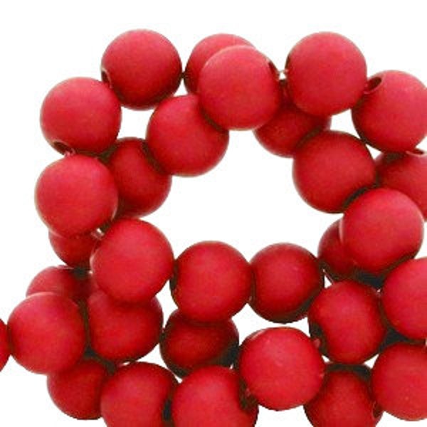 50 Perles acryliques 8 mm perle création bijoux perle rouge vif