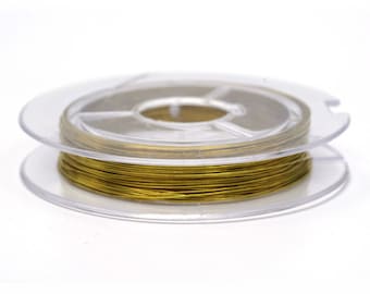 10 mètres de fil de cuivre doré 0,3 mm fil doré pour création de bijoux fil métallique doré sans nickel