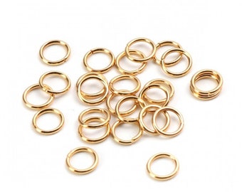 100 anneaux doré de jonction ouverts 5 mm