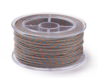 Cordón en algodón multicolor tressé 1,5 mm cordón para bisutería en algodón cordón scrapbooking largo 1 mètre