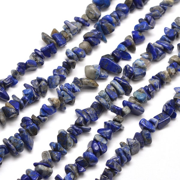 50 Perles chips lapis lazuli naturelle perles lapis lazuli  E2-2
