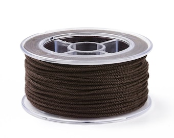 Cordón en algodón marrón tressé 1,5 mm cordón para bisutería en algodón cordón scrapbooking largo 1 mètre
