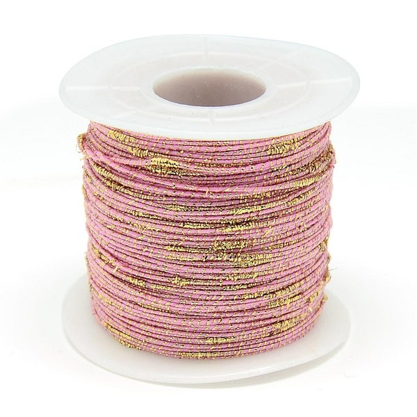 Cordon rose en doré 1,5 mm cordon voor bijoux cordon scrapbooking longueur 1 meter