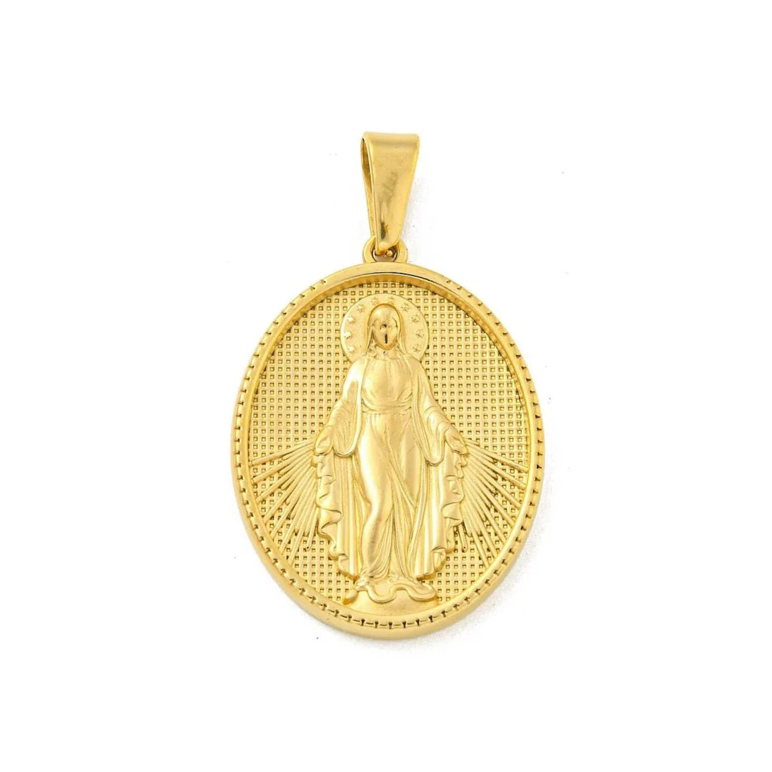 Breloques Rétro de la Vierge Marie en Acier Inoxydable, Pendentif de