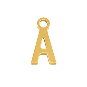 Pendentif lettre initiale alphabet en acier inox image 2