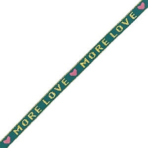 1 metro ruban à message tissé love ruban pour braccialetto 10 mm largeur ruban texte More Love