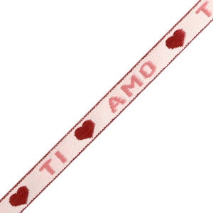 1 metro ruban à message tissé ti amo ruban para pulseira 10 mm grande ruban texte ti amo