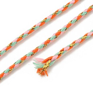 Strick- und Baumwollkordel 1,5 mm-2 mm mehrfarbige Kordel für Bijoux und Baumwollkordel scrapbooking longueur 1 m