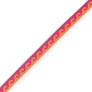 1 metro ruban à message tissé vagues ruban pour bracciale 10 mm largeur ruban texte vagues