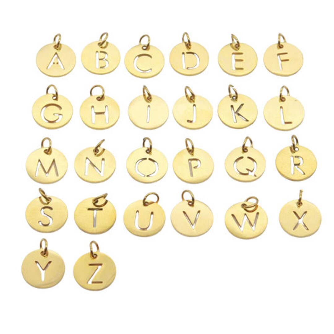 Collier Lettre à Bulles Plaqué Or 18 Carats | Pendentif Initiale Acier Inoxydable Pour Femme