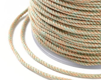 Cordon en coton multicolore tressé 1,2 mm cordon pour bijoux en coton cordon scrapbooking longueur 1 mètre