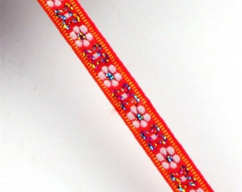 1 métré ruban tissé fleur ruban garniture fleur garniture artisanat de couture 10 mm largeur