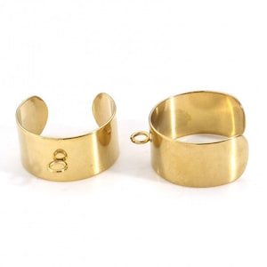 Support bague réglable en acier inoxydable doré bague avec anneaux bague pour pendentif