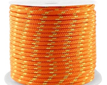 Cordon en polyester 2mm cordon pour bijoux cordelette orange longueur 1 mètre