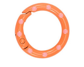 Apprêts colorés anneau porte-clés rond en métal colorée