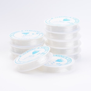 Fil élastique transparent 0,8 mm en bobine de 7,5 mètres